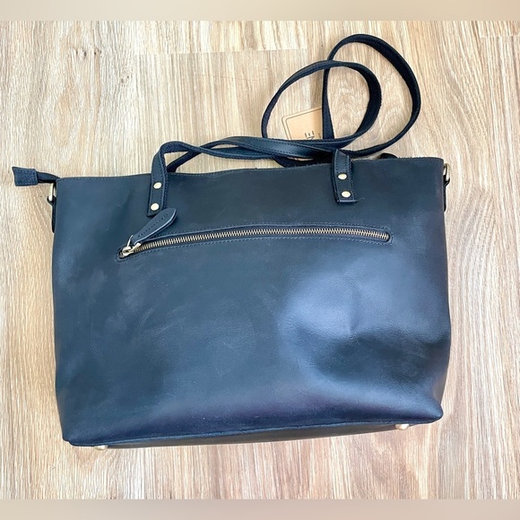 S-ZONE Women Vintage Genuine Leather Tote Bag Large Shoulder Purse Work Handbag - Picture 10 of 11